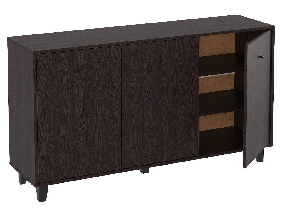 Комод с дверками Компанит Комод 30 148х40х82 см Венге темный (15350)