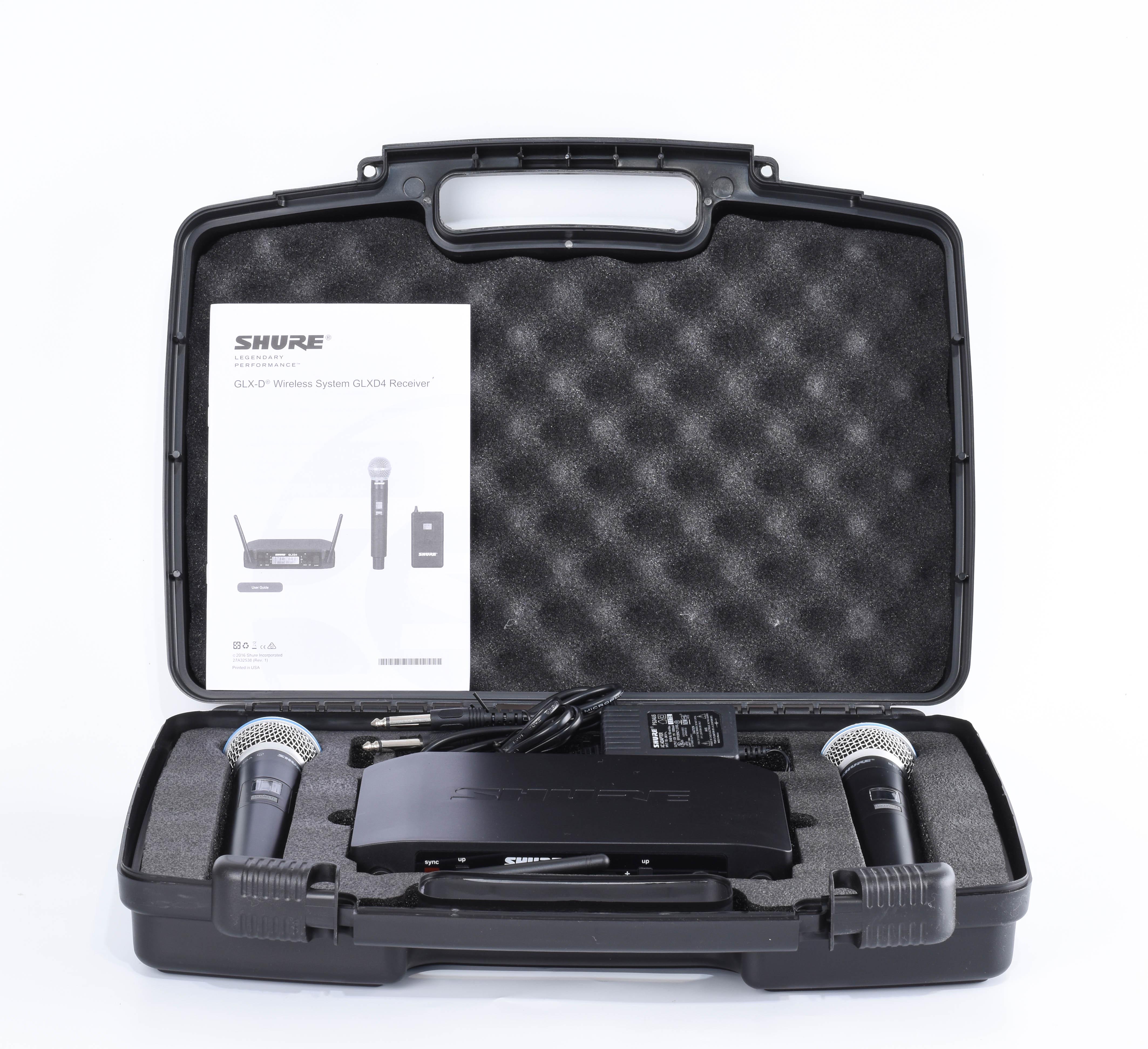 Мікрофони з радіосистемою SHURE GLXD4 BETA 58A (0026) - фото 2 Мікрофони з радіосистемою SHURE GLXD4 BETA 58A (0026) - фото 2