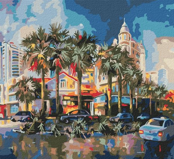 Картина по номерам Идейка Курортный город 50х50 см в термопакете (KHO3600)