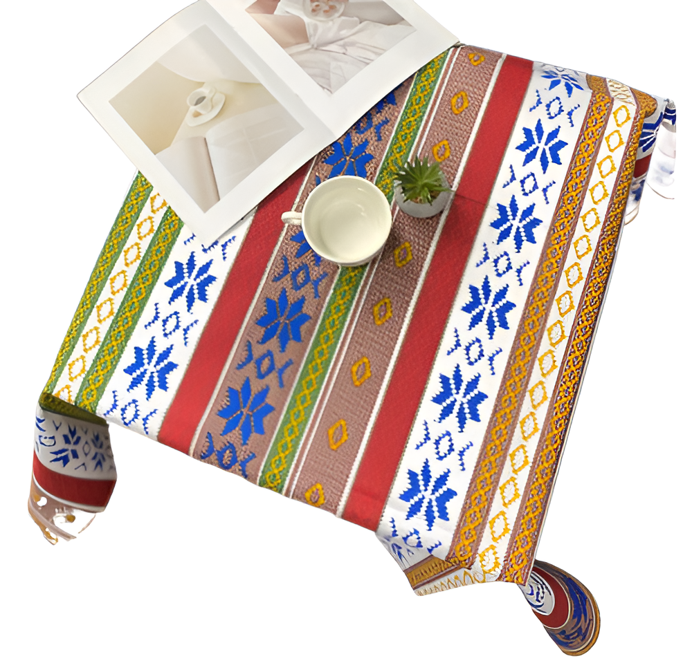 Скатерть в этническом стиле 110x140 см Разноцветный (58-67-ска-етн-кол-110x140)