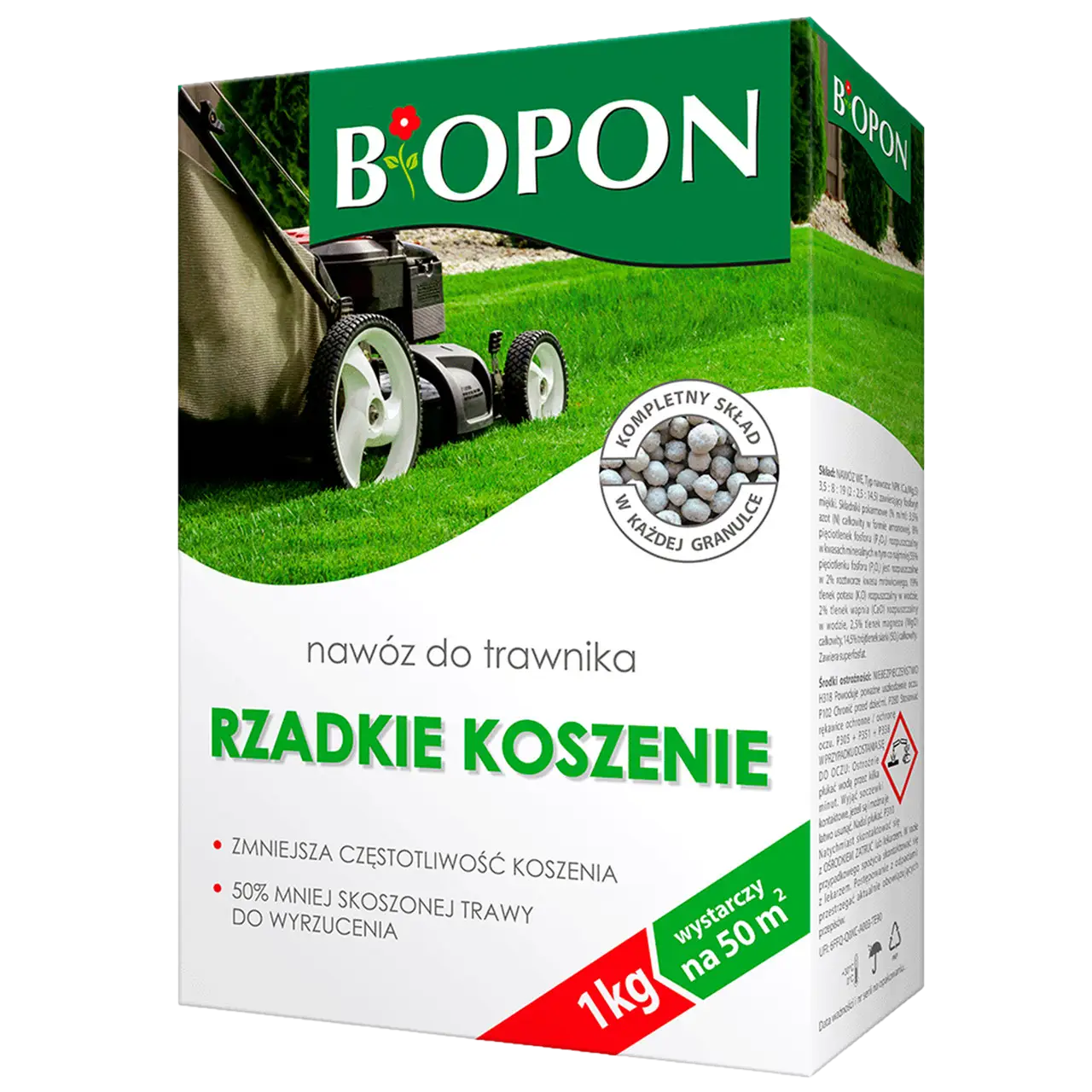 Удобрение ганулированное Biopon для уменьшения частоты скашивания газонов 1 кг (R50147)