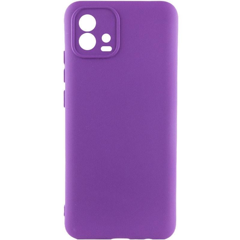 Протиударний чохол Silicone Cover Lakshmi Full Camera (AA) для Motorola Moto G72 фіолетовий