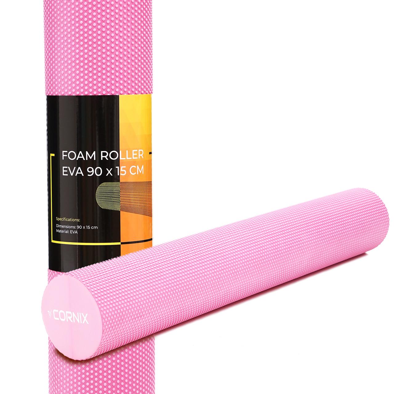 Масажний ролик Cornix EVA+ 90x15 см XR-0313 Pink (2375572273)
