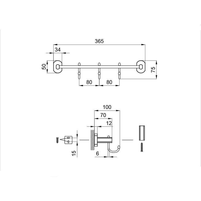 Гачок Qtap Liberty ANT 1154-3 - фото 2