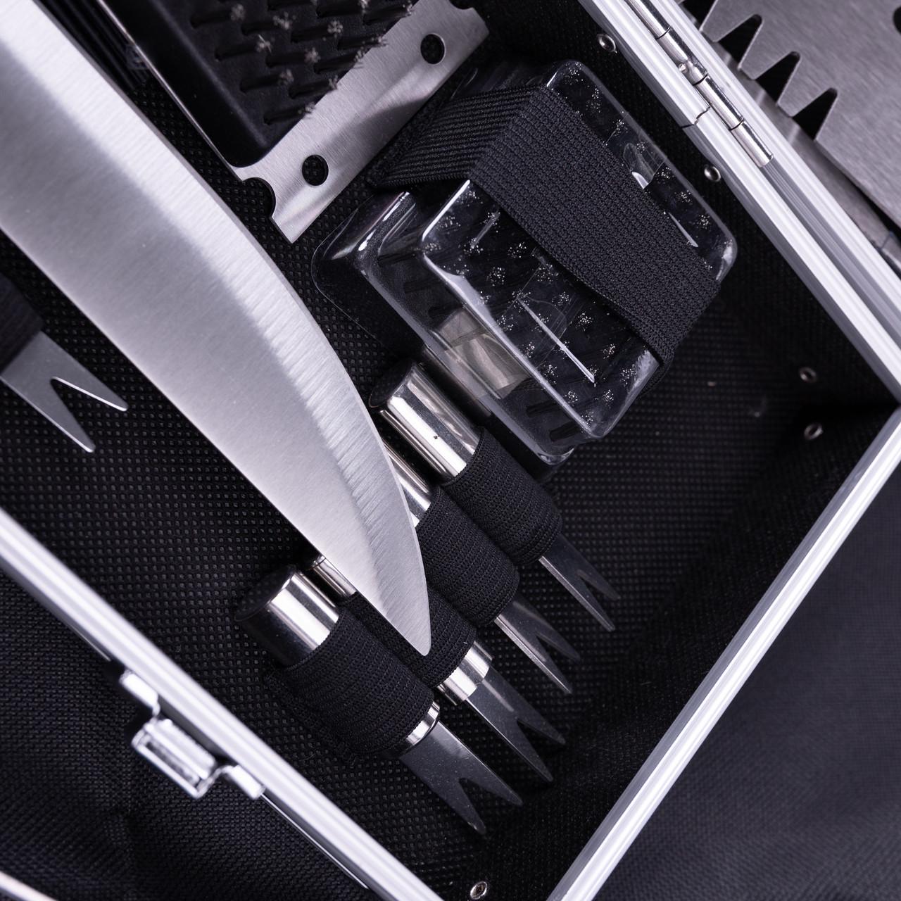 Набір аксесуарів для грилю та барбекю в кейсі 19 предметів (HP-21-3) - фото 8 Набір аксесуарів для грилю та барбекю в кейсі 19 предметів (HP-21-3) - фото 8