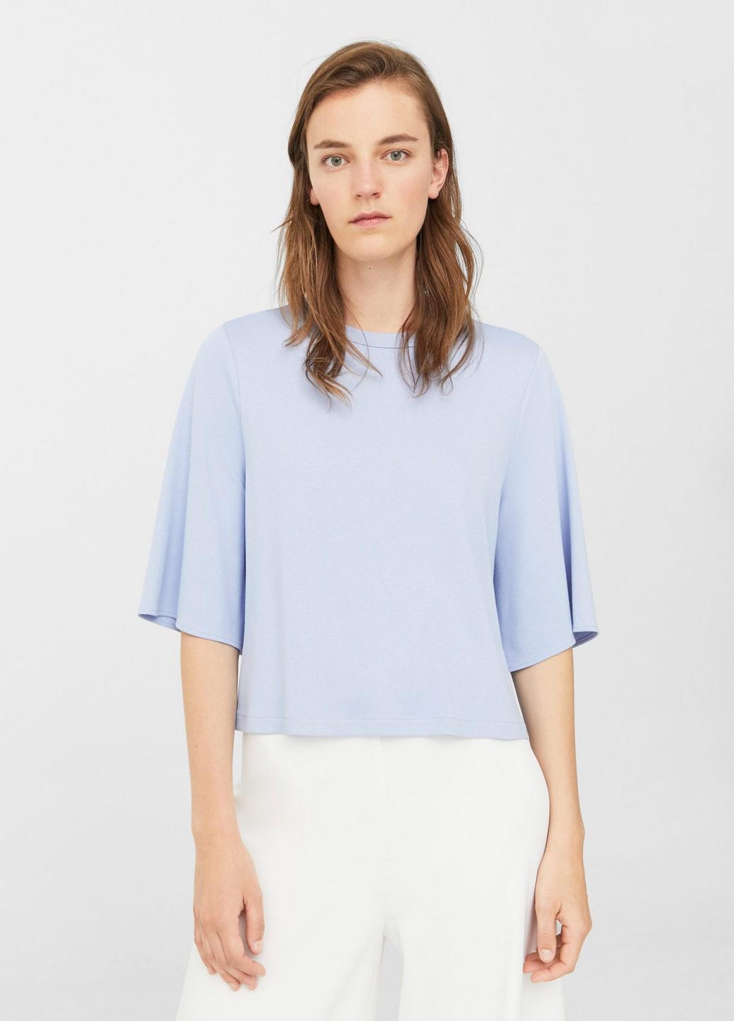 Блузка Mango S Голубой (2000000834436) - фото 6 Блузка Mango S Голубой (2000000834436) - фото 6