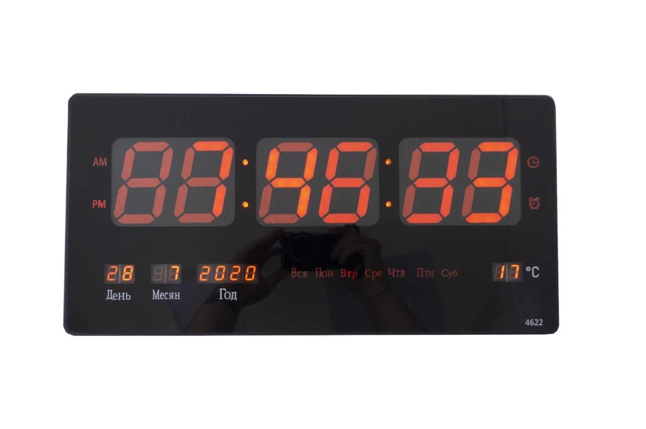 Электрические настольные часы EL-4622 с LED подсветкой красные цифры Черный