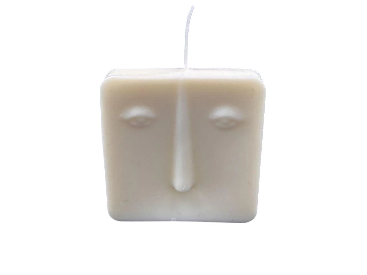 Свеча фигурная Лицо из натурального соевого воска 8,5х8 см 85 г Бежевый (SVH-110)