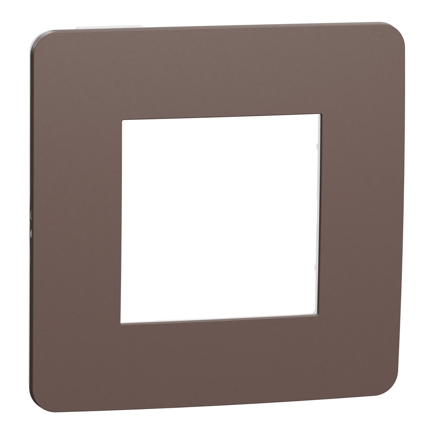 Рамка одноместная Schneider Electric Unica Studio Шоколадный/Белый (NU280216)