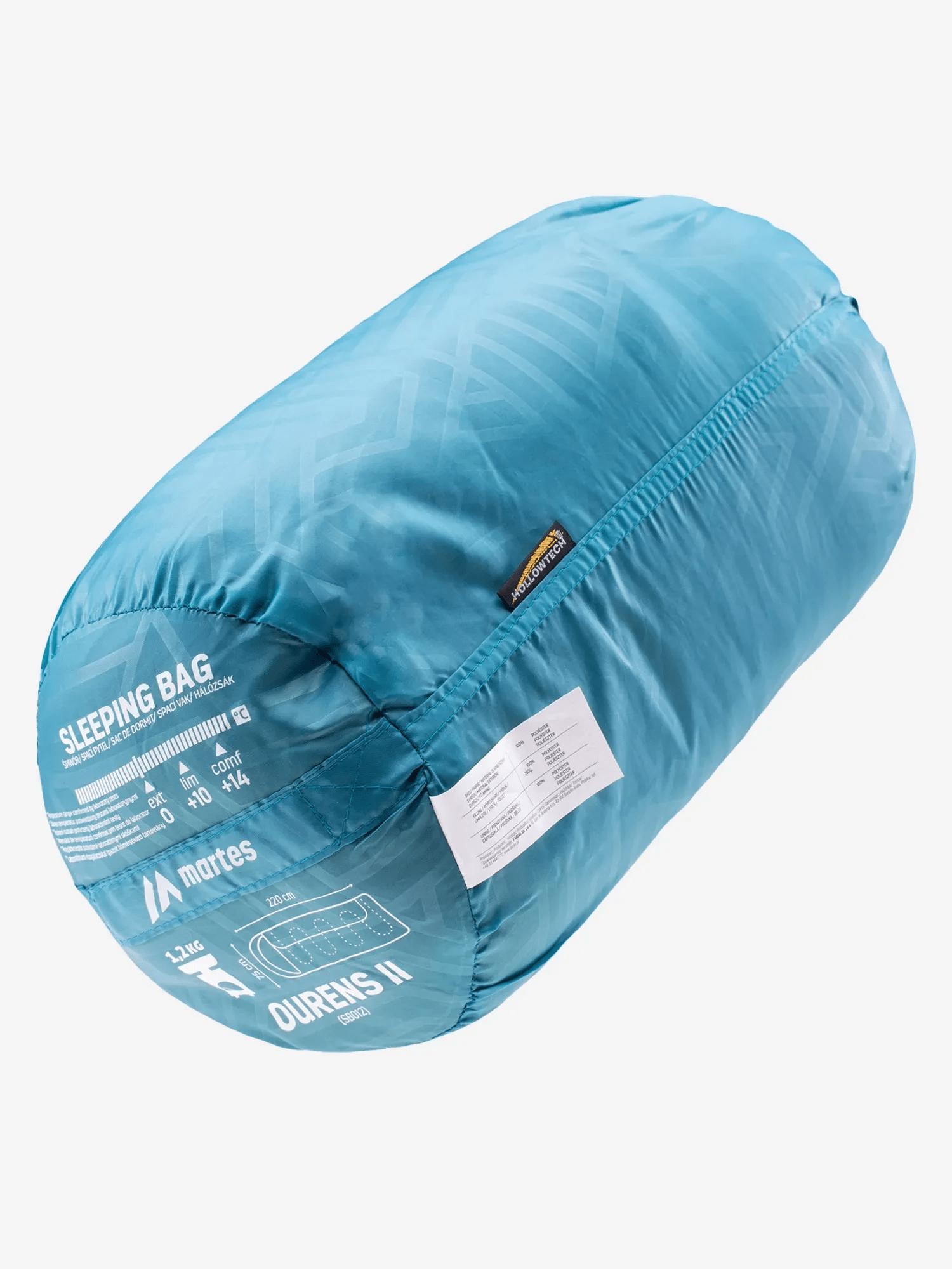 Спальный мешок Martes Ourens II с утеплителем/капюшоном и молнией 220х75 см Черно-голубой (OURENSIIM4Q-BLACKBALTIC) - фото 4 Спальный мешок Martes Ourens II с утеплителем/капюшоном и молнией 220х75 см Черно-голубой (OURENSIIM4Q-BLACKBALTIC) - фото 4