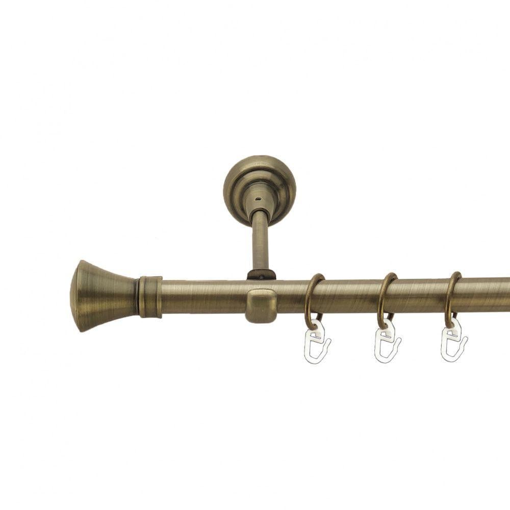 Карниз трубчатый одинарный Orvit Люксор 19 мм 300 см Антик (000-7022)