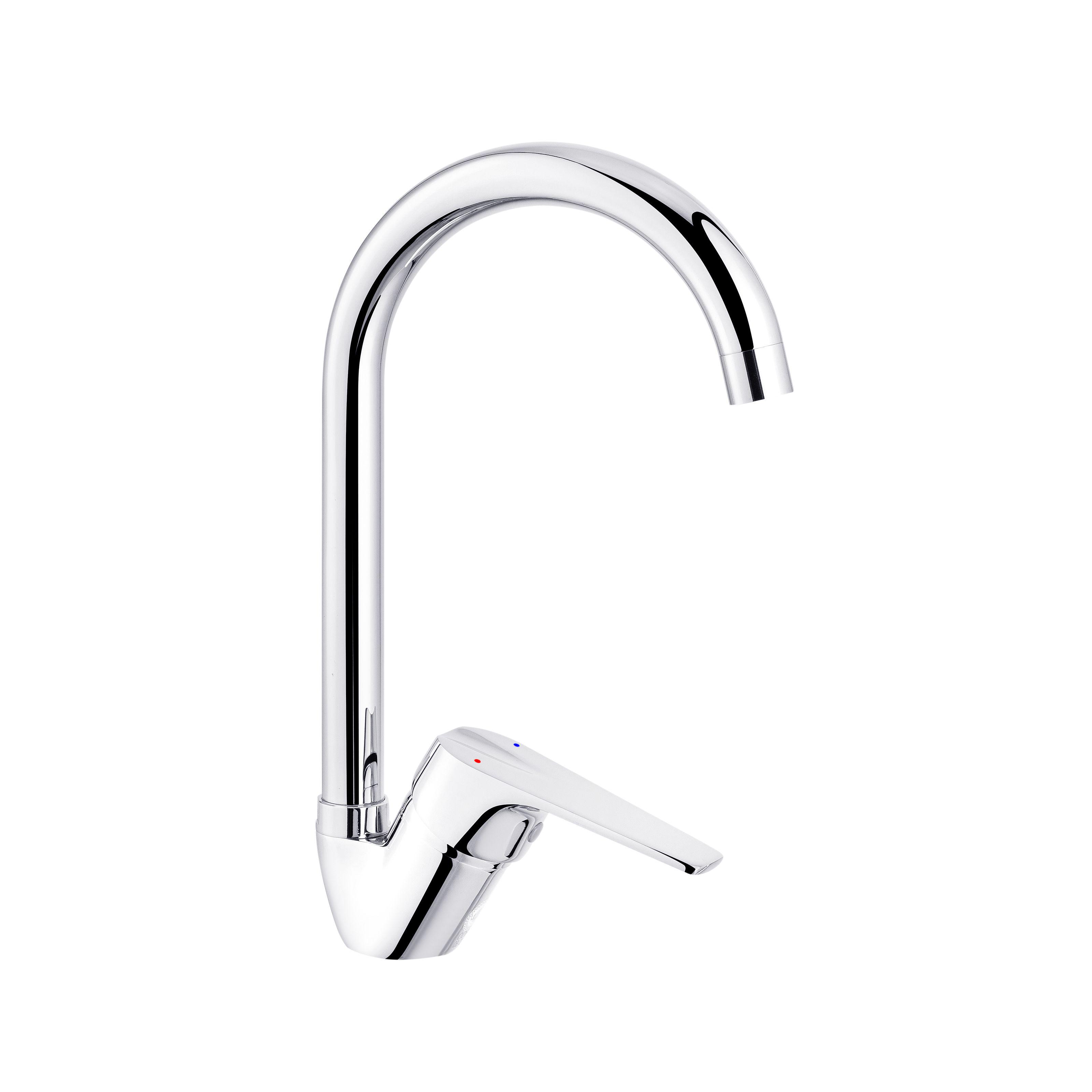 Змішувач для кухні KRONER Odra-C038 CV021190 одноважільний Хром (134696)