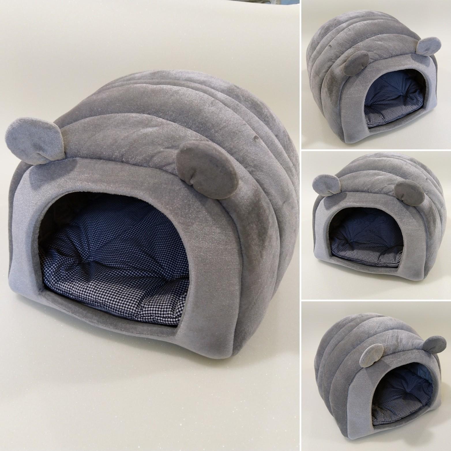 Домик-лежак для домашних животных Luх home Гусеница с подушкой 48х40х36 см Серый (26858270) - фото 2