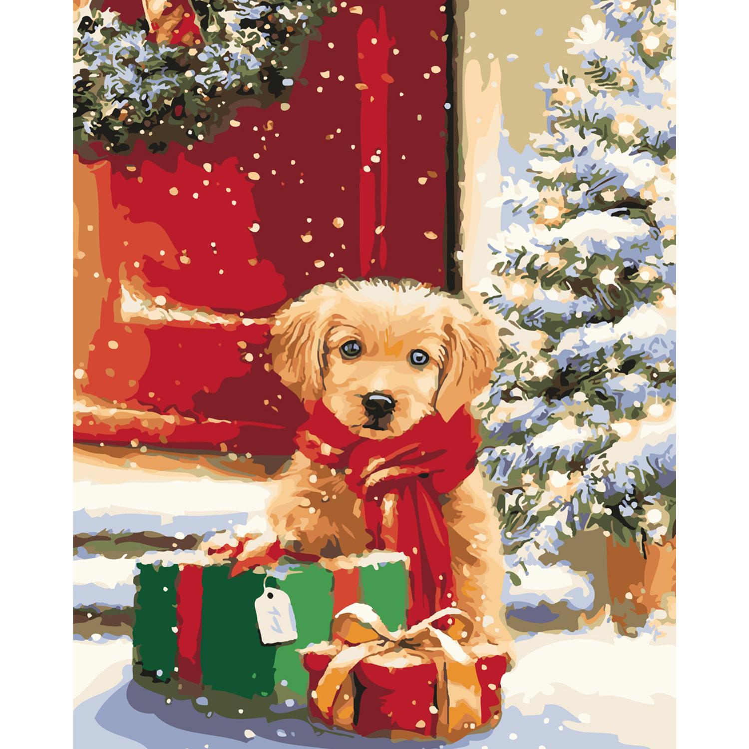 Картина по номерам Strateg Подарок на Рождество 40х50 см (SY6199)