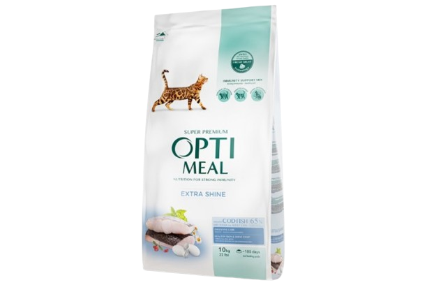 Сухой корм Optimeal для кошек с треской 10 кг (1601647289)