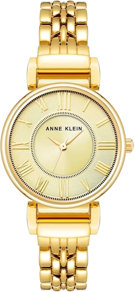 Наручные часы женские Anne Klein AK/2158CHGB с золотистым циферблатом и стальным браслетом