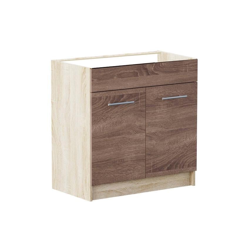 Модуль кухонный под мойку Эверест Эко 800 без столешницы 80х46х82 см Дуб сонома/Трюфель (DTM-2837)