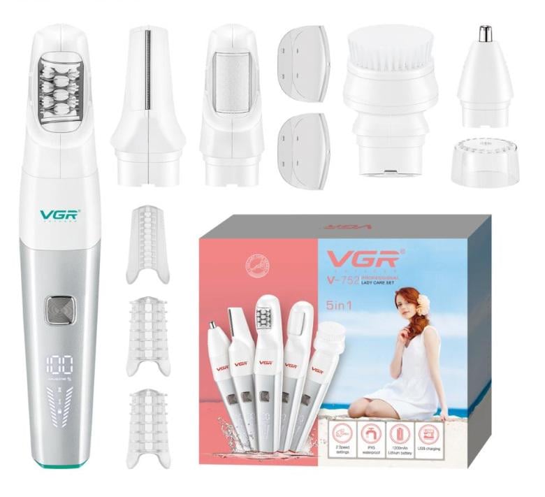 Епілятор VGR 5в1 V-752 5 насадок