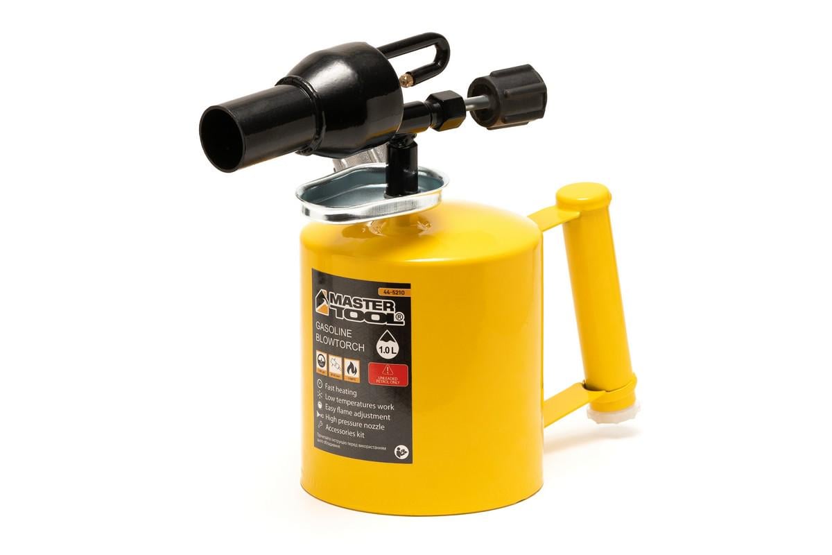 Лампа паяльна бензинова MasterTool 1,0 л 1100°С 32 мм 1200 г/год 0,25 МПа (44-5210)