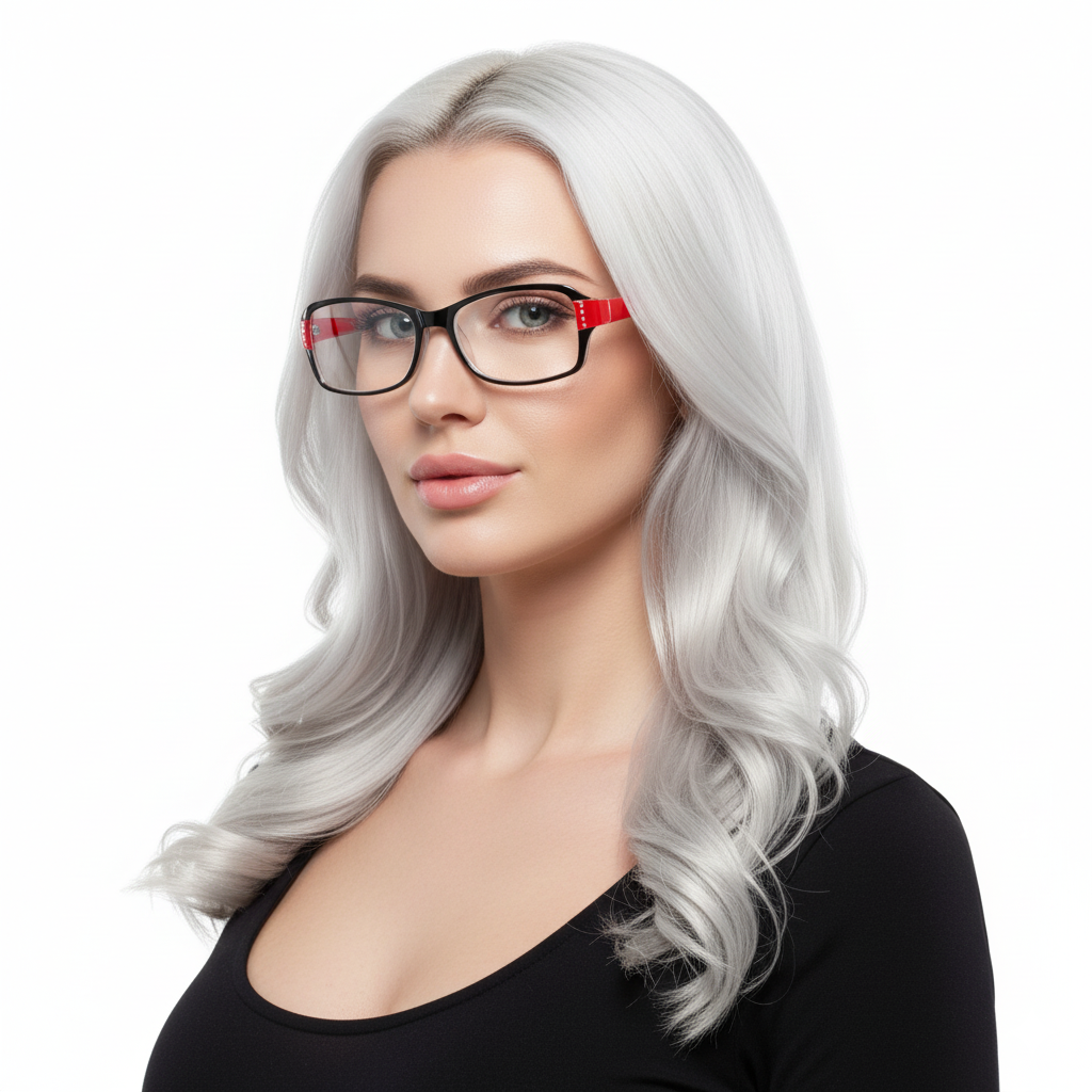 Очки женские с прочной пластиковой оправой и прозрачными линзами для чтения плюс и минус +3.25 (2030)