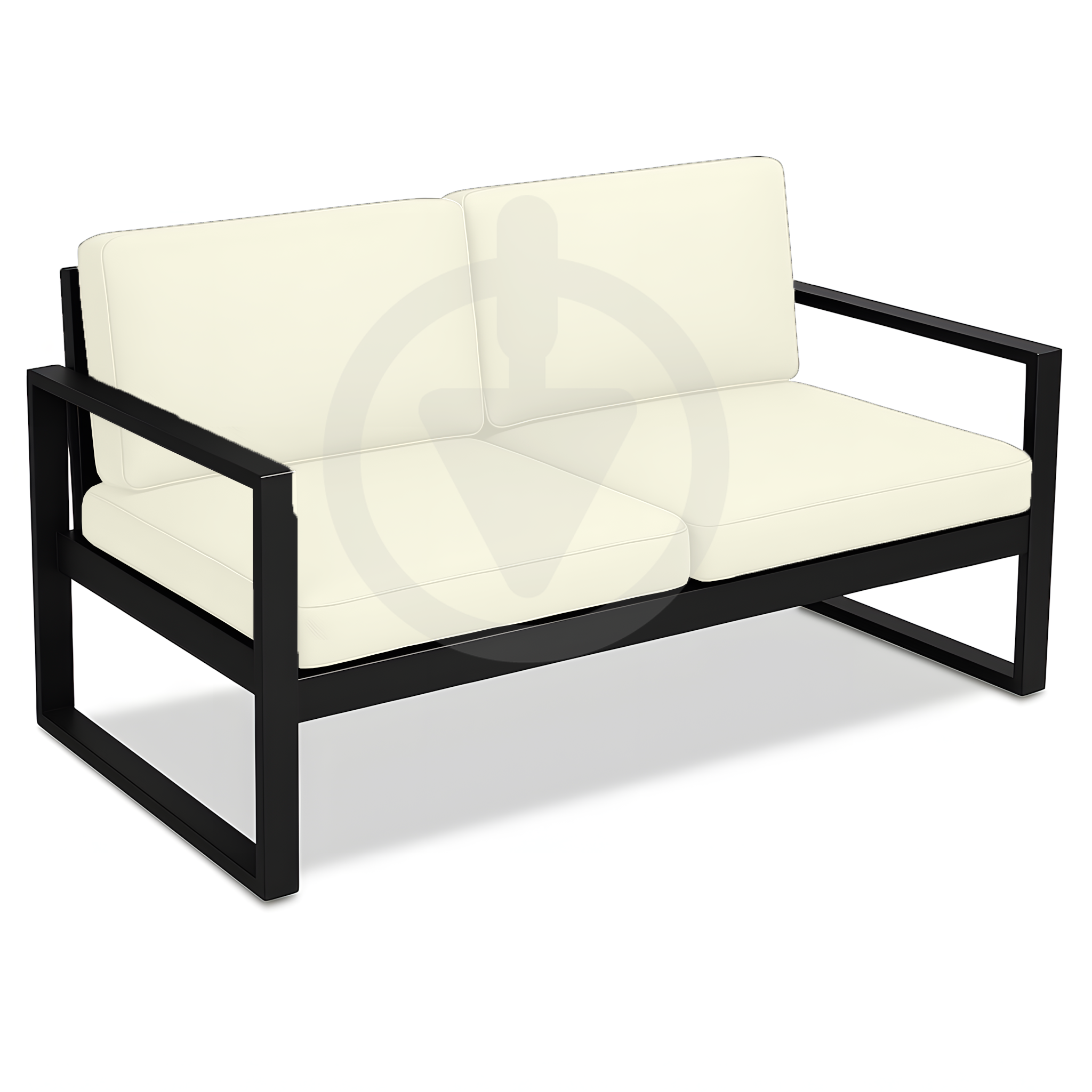 Диван металлический AVVS Бостон лофт с подлокотниками рогожка 130 см Бежевый - фото 1 Диван металлический AVVS Бостон лофт с подлокотниками рогожка 130 см Бежевый - фото 1