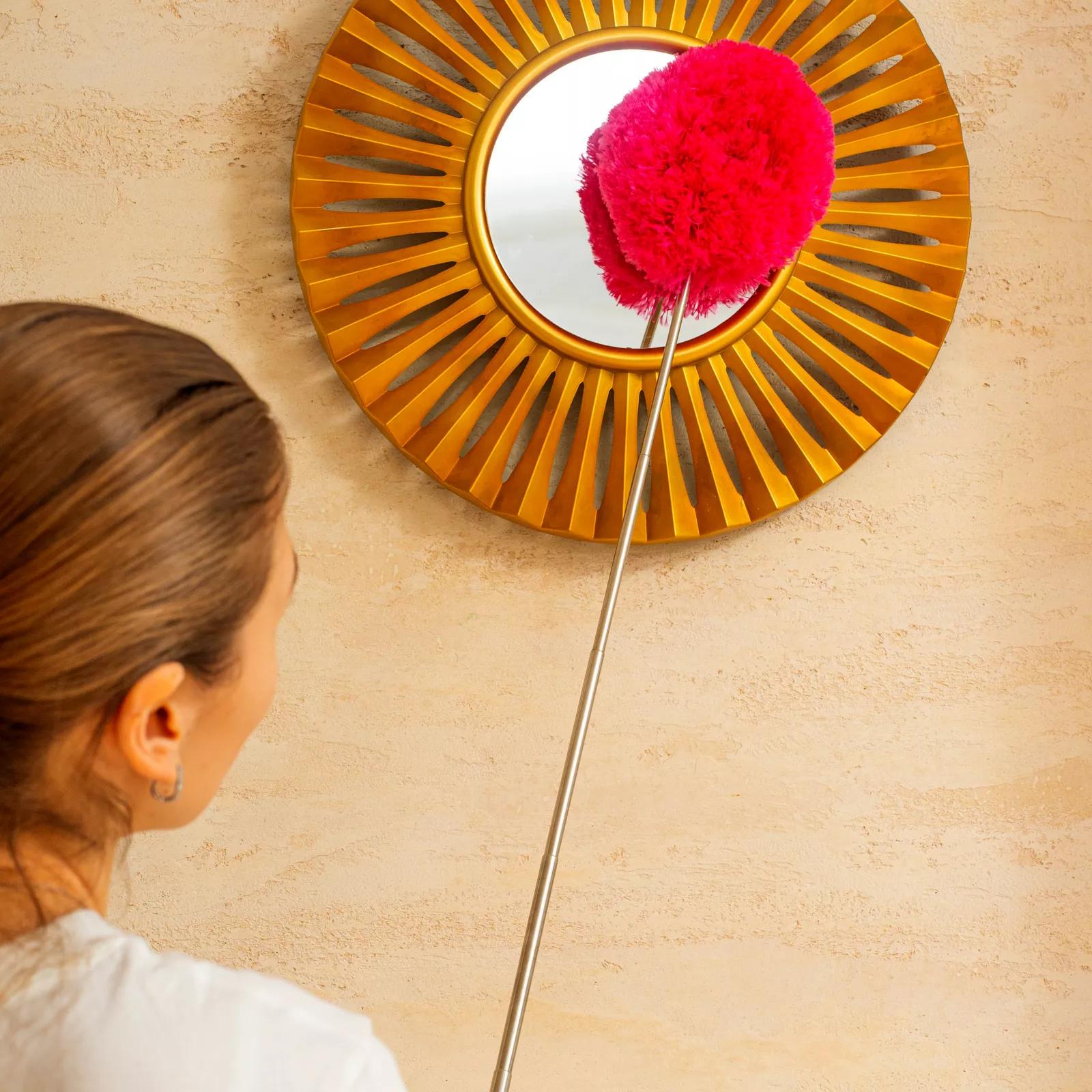 Щетка телескопическая с отверстием для уборки пыли Розовый (2498595985) - фото 5