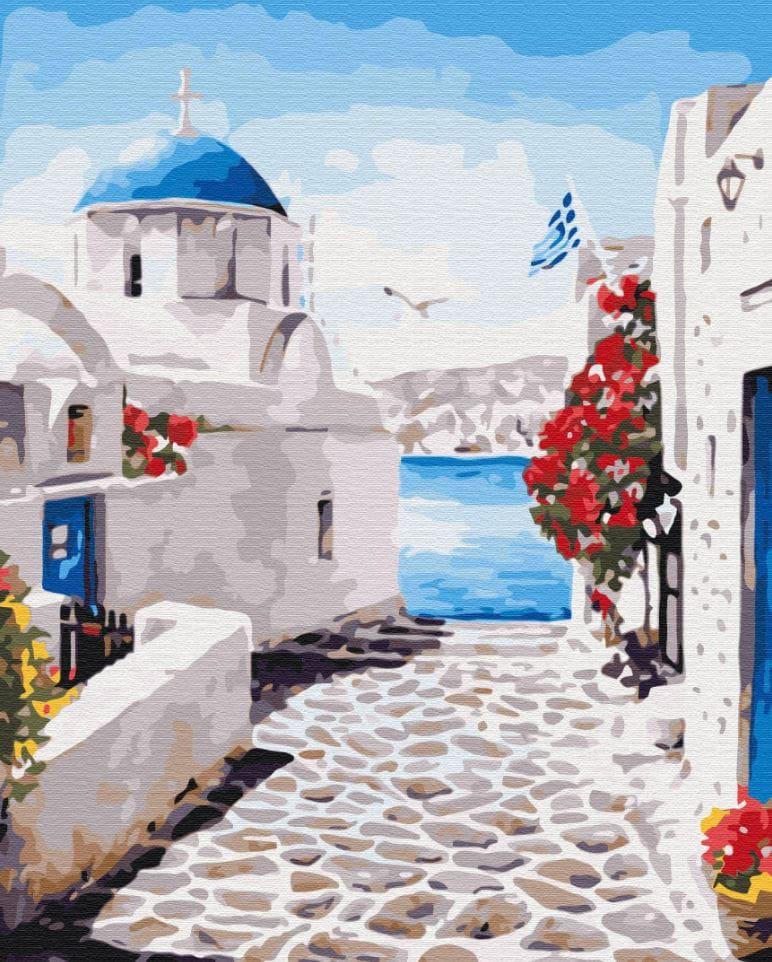 Картина по номерам BrushMe BS27704 Улица Санторини 40х50 см (L067921)