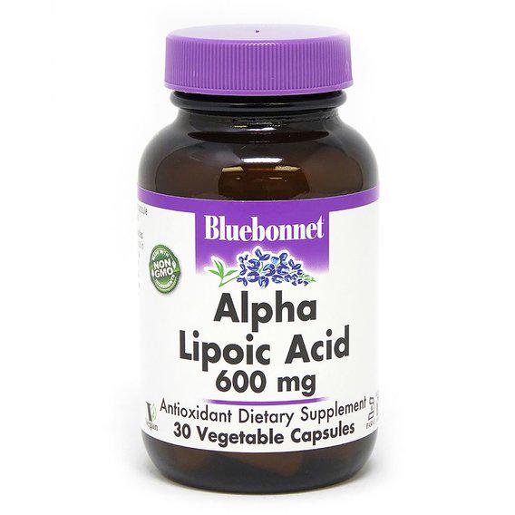 Альфа-липоевая кислота Bluebonnet Nutrition Alpha Lipoic Acid 600 мг 30 Veg Caps (BLB0855)