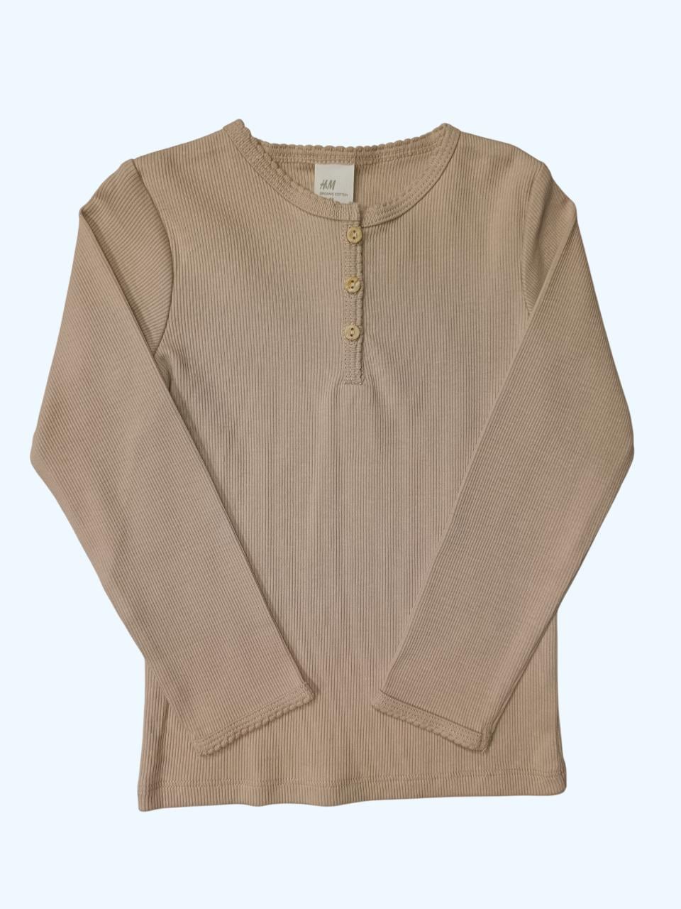 Кофта в рубчик дитяча H&M 98 Бежевий (0233B)