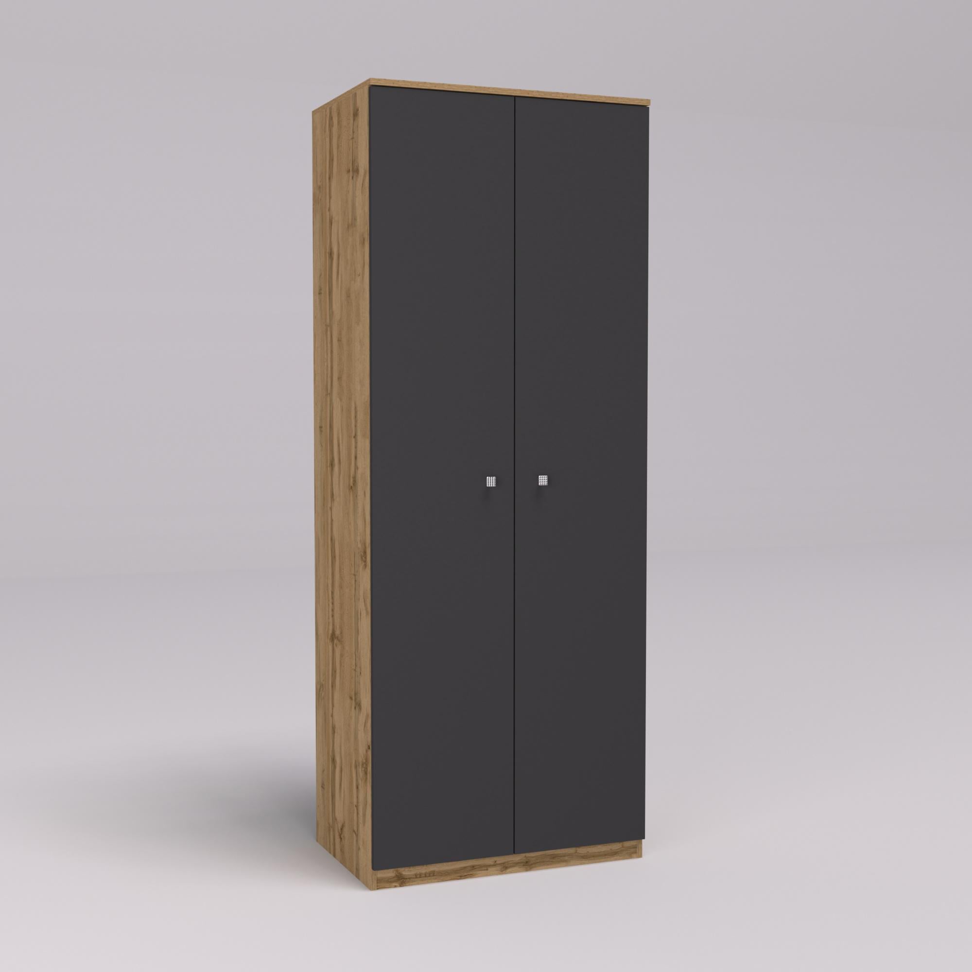Шкаф Фаворит №15 800х530х2100 мм Дуб Тахо/Антрацит (229431)