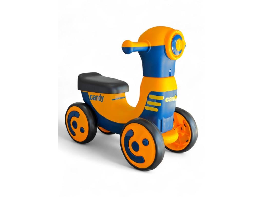 Толокарь детский Candy 6188 четырехколесный музыкальный с подсветкой пластиковый от 1 года Оранжевый (6188-1r-s)
