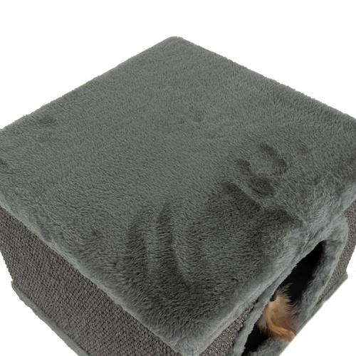 Домик для кошек Purlov 26215 с лежанкой из плюша и подвесной игрушкой - фото 6 Домик для кошек Purlov 26215 с лежанкой из плюша и подвесной игрушкой - фото 6