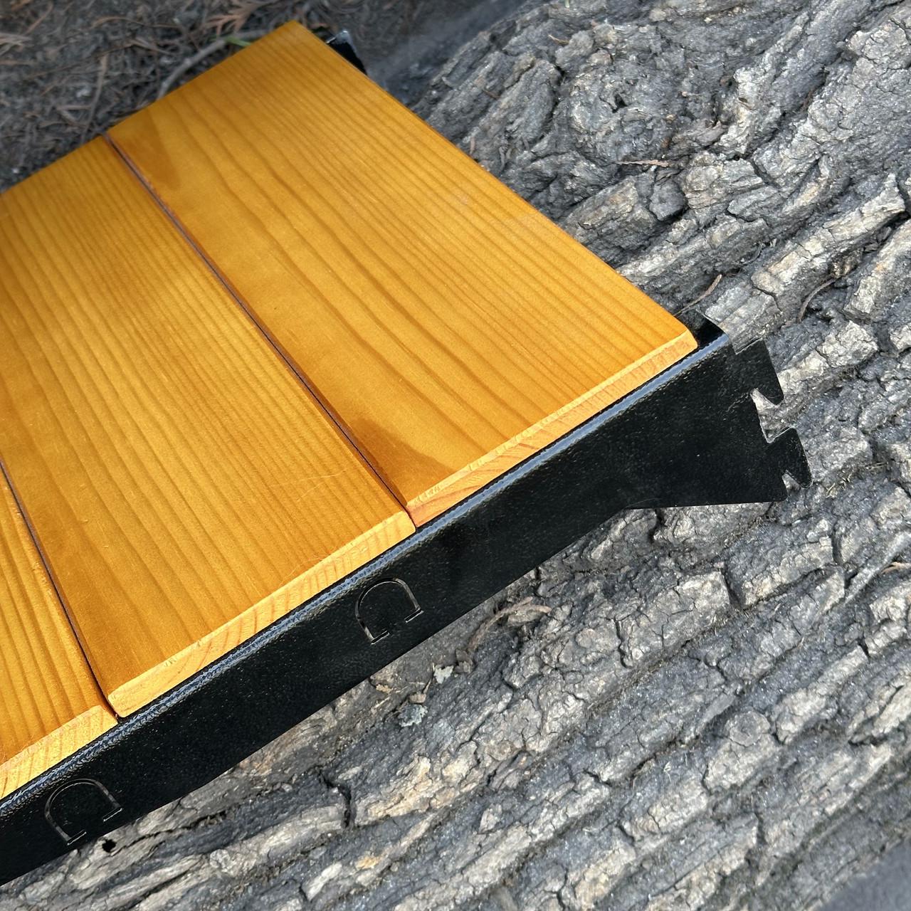 Полка боковая Metalzavod для мангала Прометей на 9-12 шампуров светлое дерево 30,95х34,1х6,85 см (PLK-MDR12-LT) - фото 3 Полка боковая Metalzavod для мангала Прометей на 9-12 шампуров светлое дерево 30,95х34,1х6,85 см (PLK-MDR12-LT) - фото 3