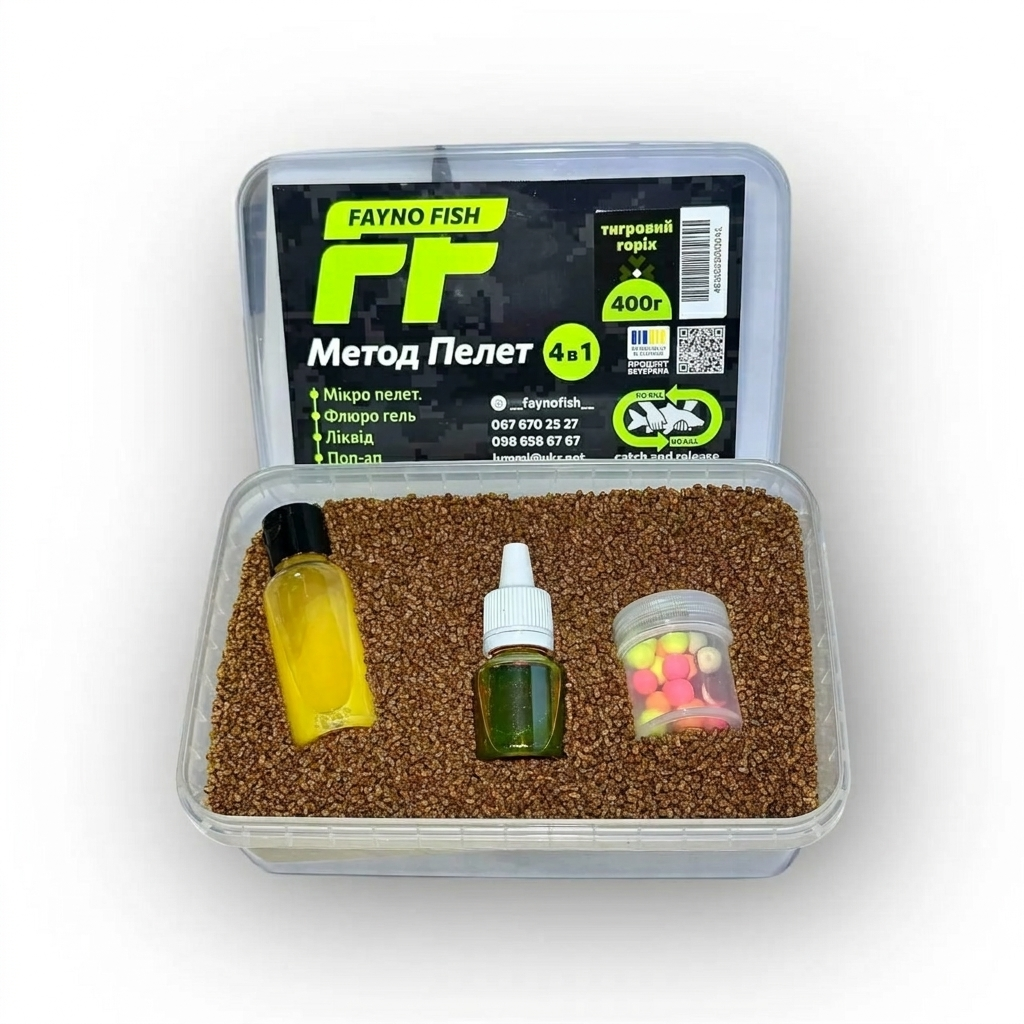 Методный пеллетс метод микс Fayno Fish тигровый орех 4в1 400 г (2977830089)