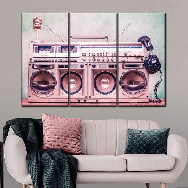 Модульная картина KIL Art Музыка громче из трех частей 128x81 см (M3_L_62)