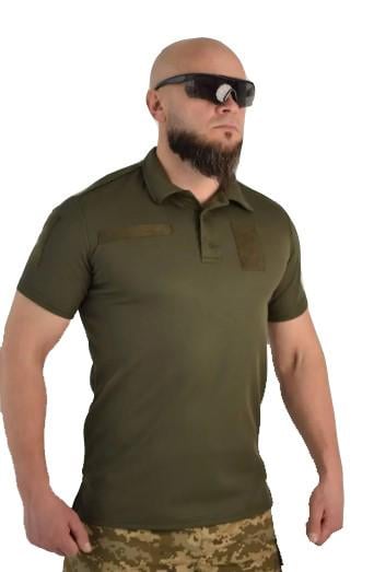 Футболка-поло чоловіча військова для ЗСУ р. 52 XL Олива хакі (11192267)