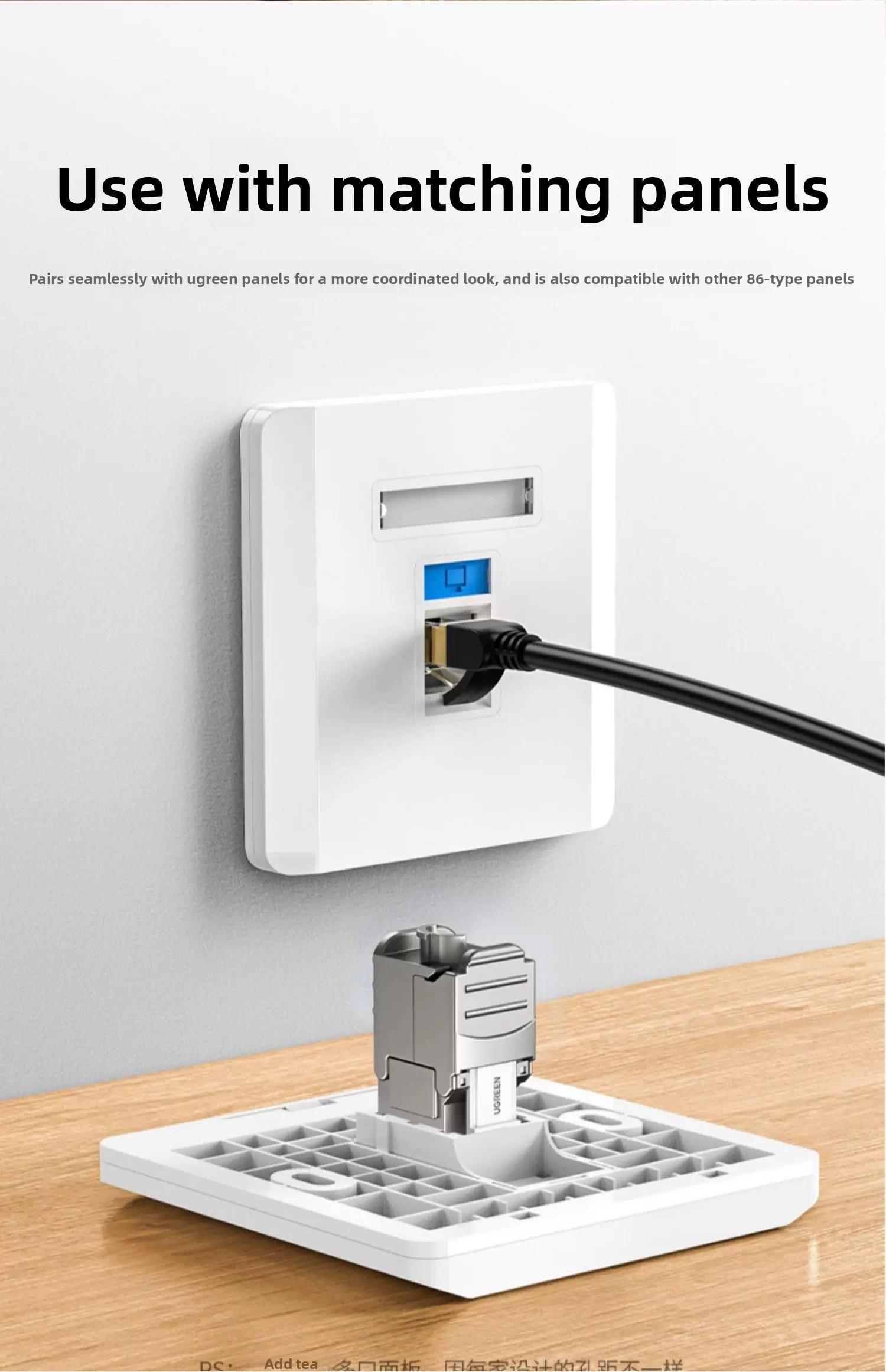 Модуль Ugreen RJ45 CAT.7 Keystone 180° 10 гбіт/с Срібний (29657169) - фото 12 Модуль Ugreen RJ45 CAT.7 Keystone 180° 10 гбіт/с Срібний (29657169) - фото 12