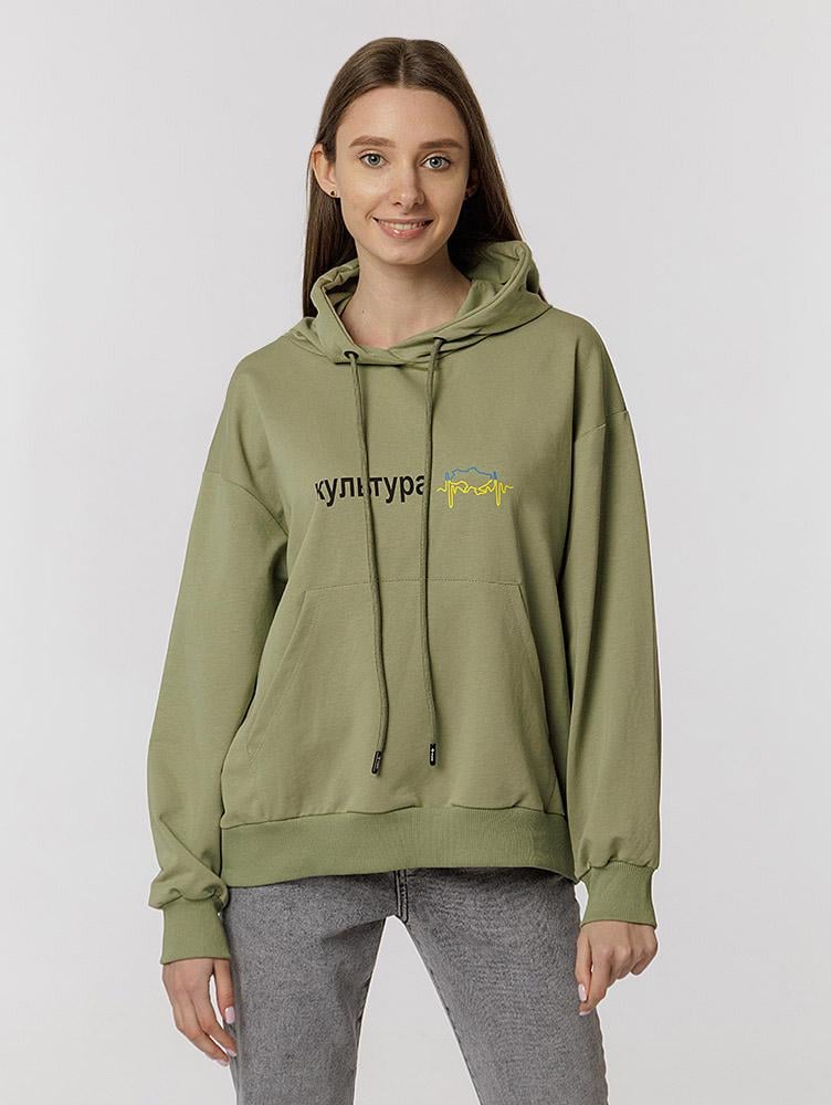Худі жіноче оверсайз ЦБ-00216244 р. 44 Оливковий (SKT000900305) Худі жіноче оверсайз ЦБ-00216244 р. 44 Оливковий (SKT000900305)