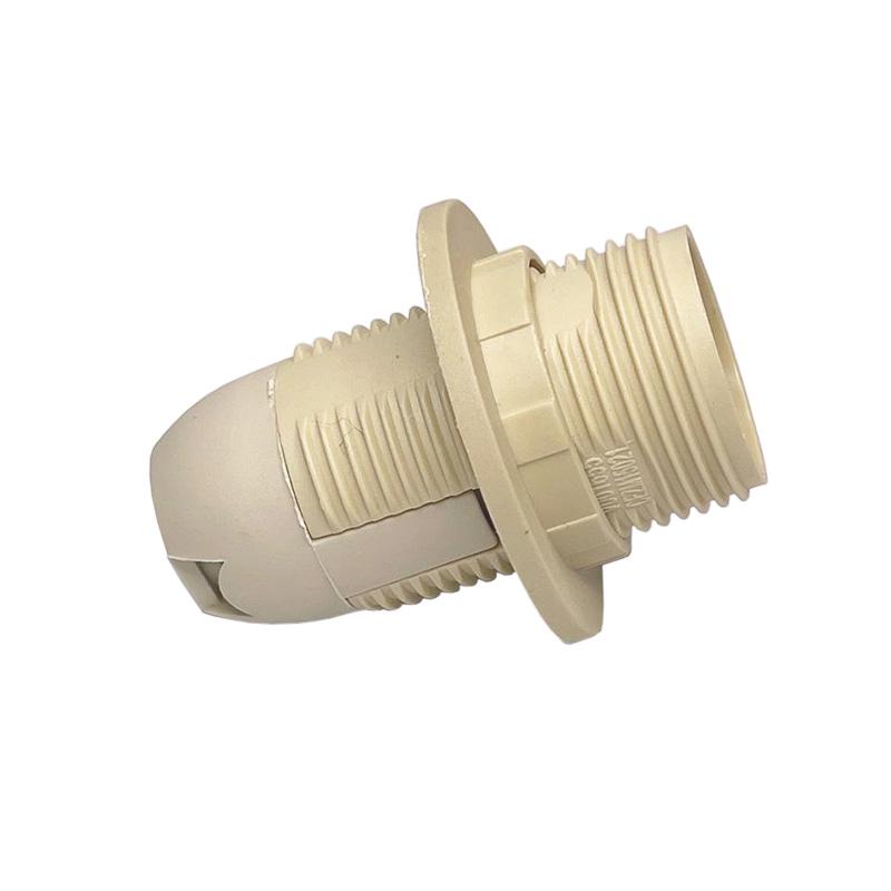 Патрон пластиковий Е14 із шайбою Молочний (7201) - фото 2 Патрон пластиковий Е14 із шайбою Молочний (7201) - фото 2