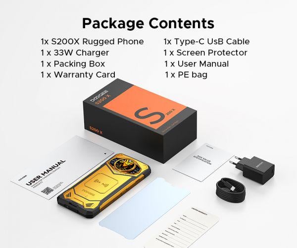 Смартфон Doogee S200X 12/512ГБ Чорний (6923740243411) - фото 3