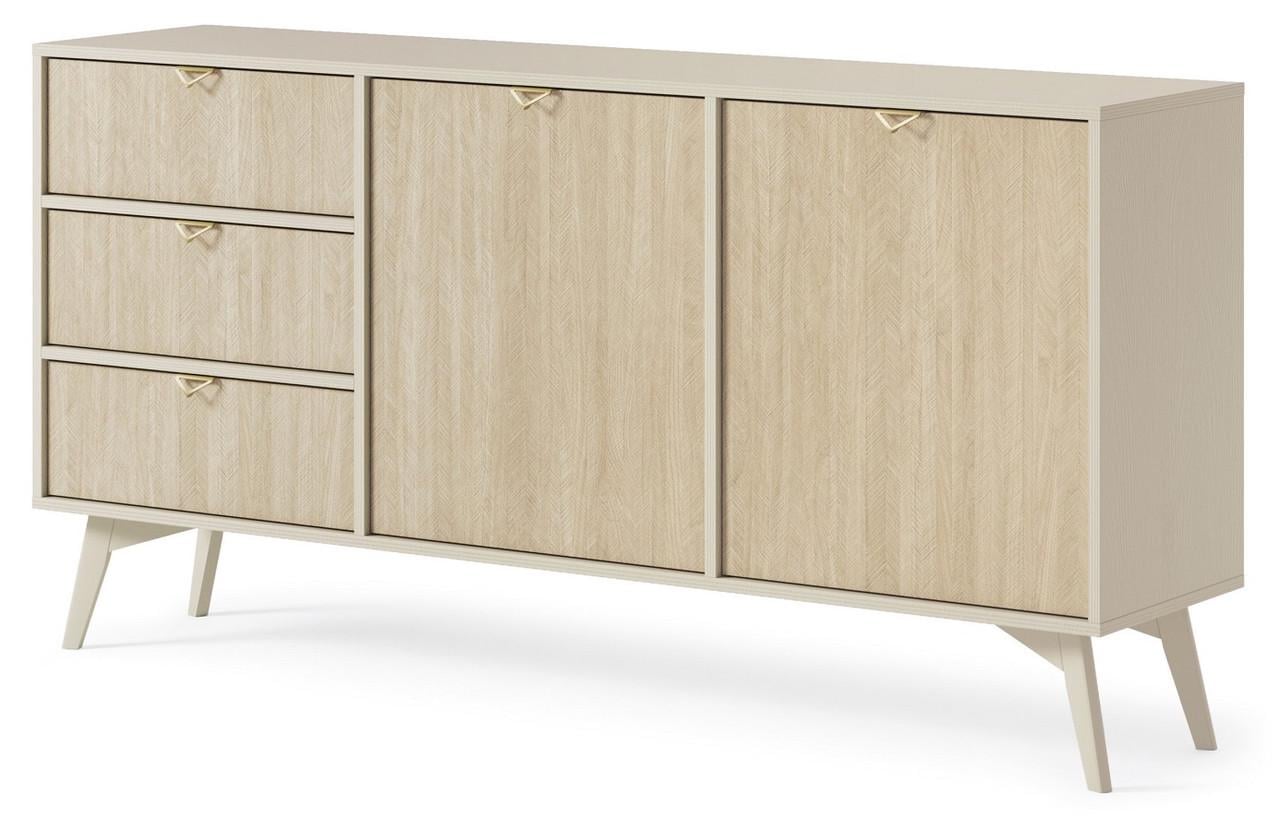 Комод Perfect Home Forest KSZ158 2-дверный с 3 ящиками Бежевый песочный/Пихта Сканди (PFH-091483)