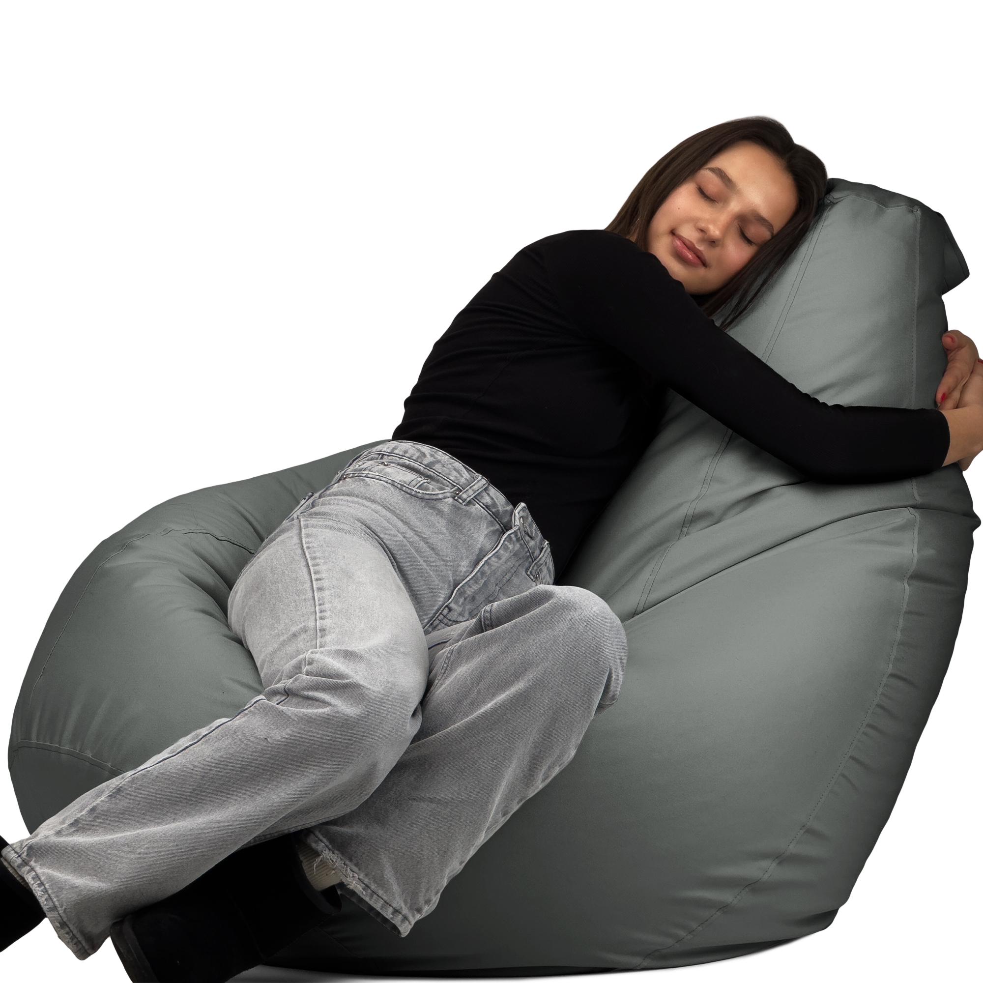 Кресло-мешок Студия Комфорта Груша оксфорд флекс 150х100 см Серый (901231) - фото 6