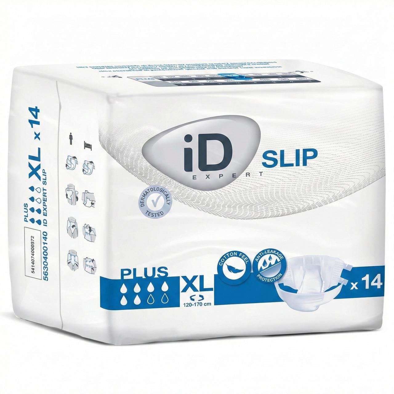 Подгузники для взрослых iD Slip Plus XL 120-170 см 14 шт. (000003008)