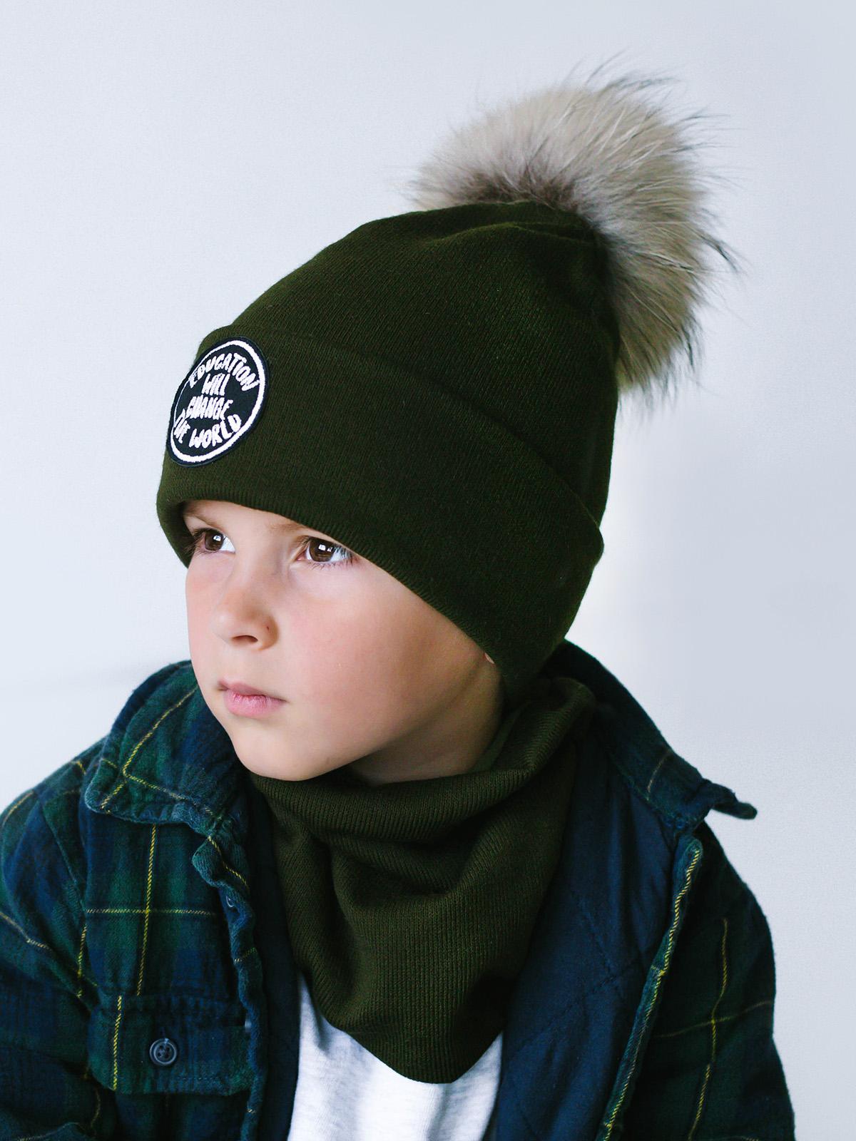 Шапка и Снуд Дембохаус р. 52 Хаки