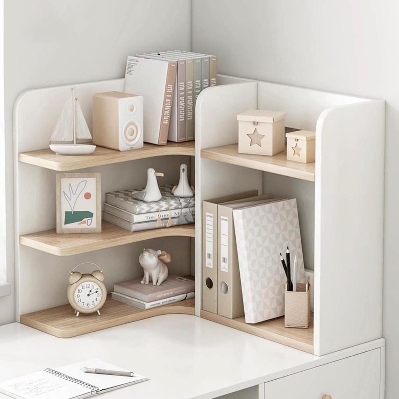 Полка-надстройка настольная из дерева Шантелина зефир-бланже (АКД-01922001)