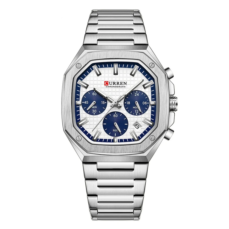 Наручний годинник Curren 8459 Silver/White