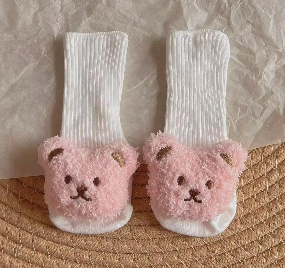 Носочки нарядні #40 Ведмедик Тедді 0-12 міс. Рожевий/Білий (144031)