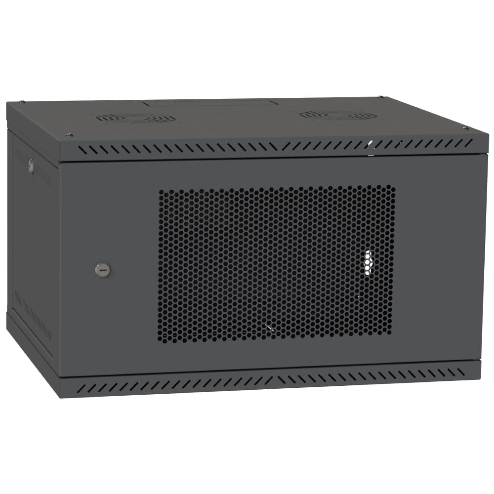 Шкаф серверный с перфорацией RAL9005 и высоким уровнем защиты IPCOM CH-6U 600x600 мм Черный (27918736)
