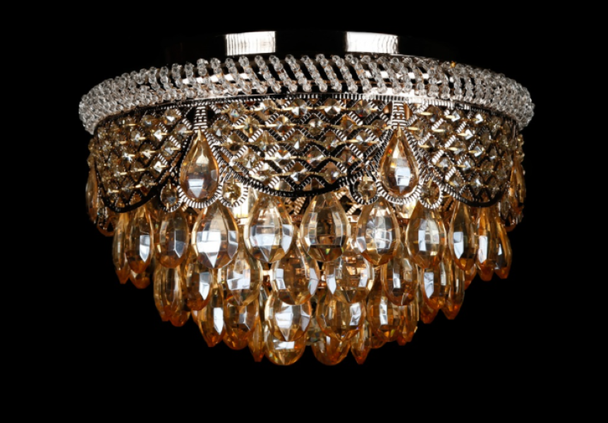 Хрустальная люстра L88202/400/3 Золото/Желтый (AN000250)