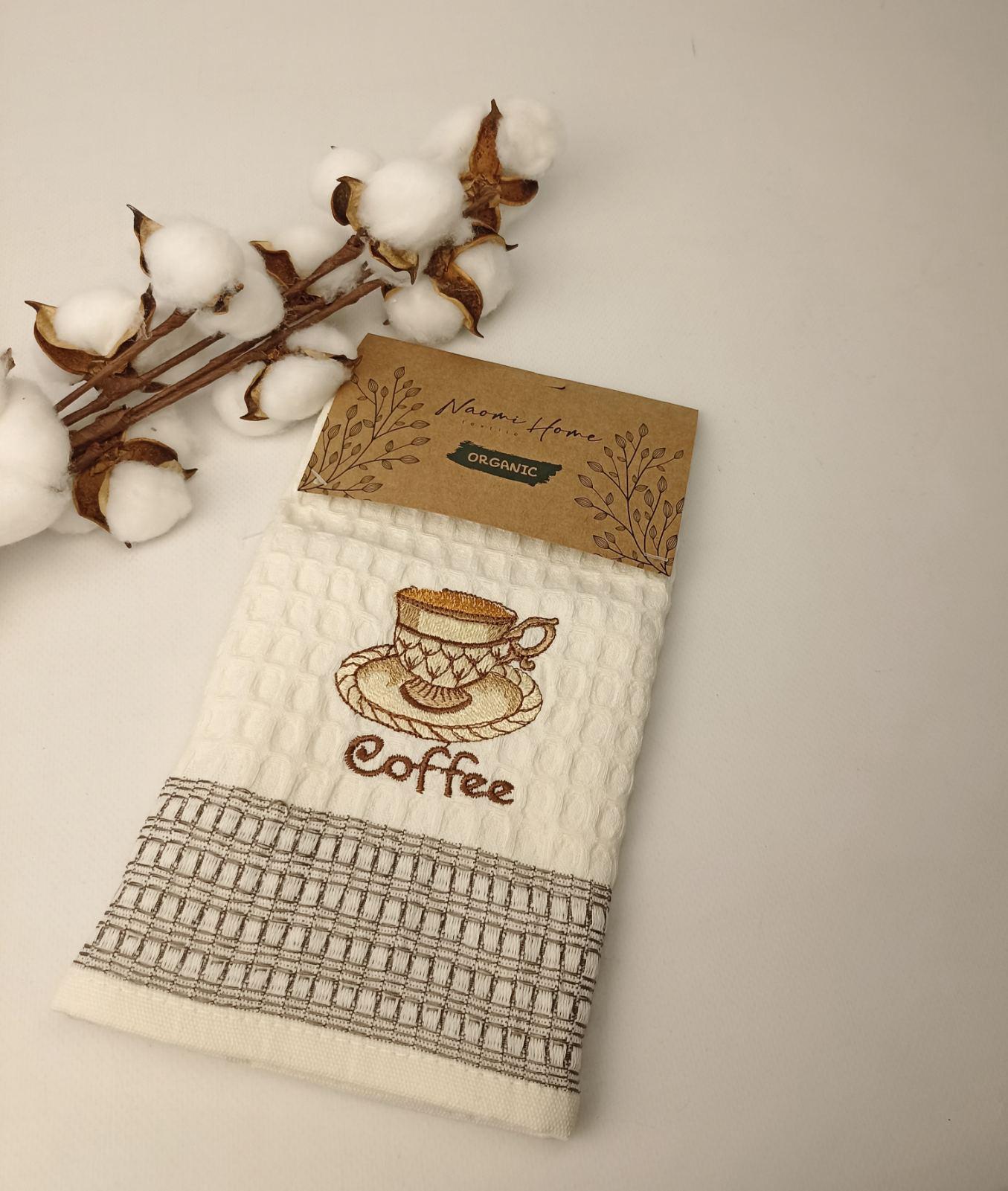 Кухонное полотенце вафельное Quality Coffe 3 45х70 см (CN37649)